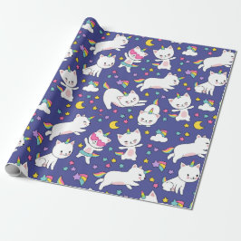 Rainbow Unicorn-Kätzchen Geschenkpapier