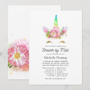 Rainbow Unicorn Kinderdusche von Mail Einladung