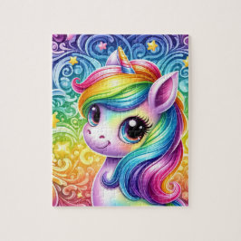 Rainbow Unicorn-Kinderpuzzle Puzzle