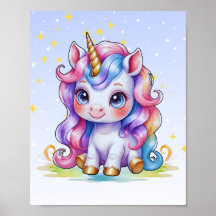 Rainbow Unicorn Kinderzimmer Art