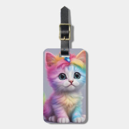 Rainbow Unicorn Kitten Gepäckanhänger