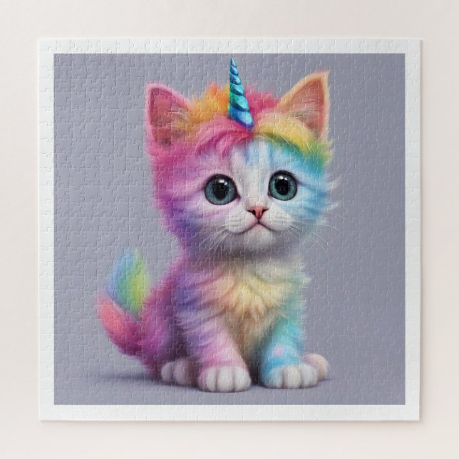 Rainbow Unicorn Kitten Puzzle (Vertikal)