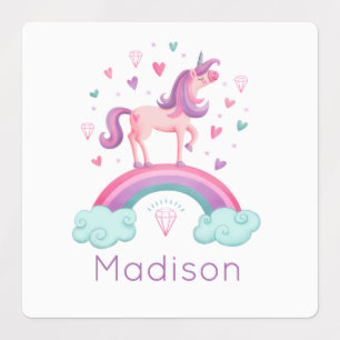 Rainbow Unicorn Labels Etiketten