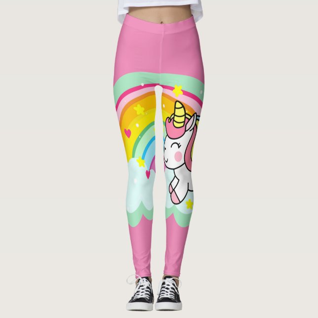 Rainbow Unicorn Leggings (Vorderseite)
