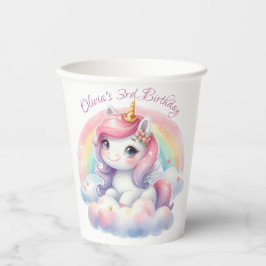 Rainbow Unicorn Magic Moment Girl Geburtstag Pappbecher