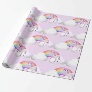 Rainbow Unicorn Magisch Lila Niedlich Geschenkpapier