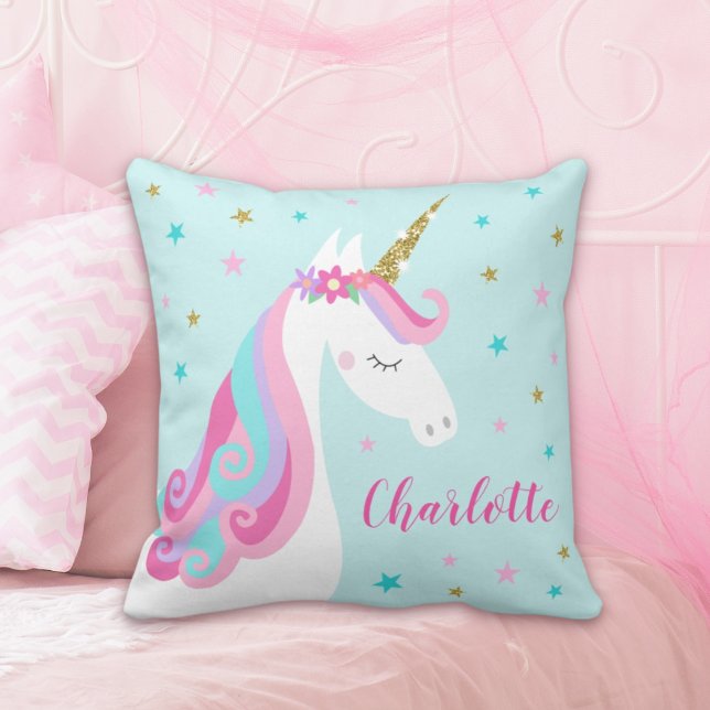Rainbow Unicorn Magischer Glitzer Kissen (Von Creator hochgeladen)
