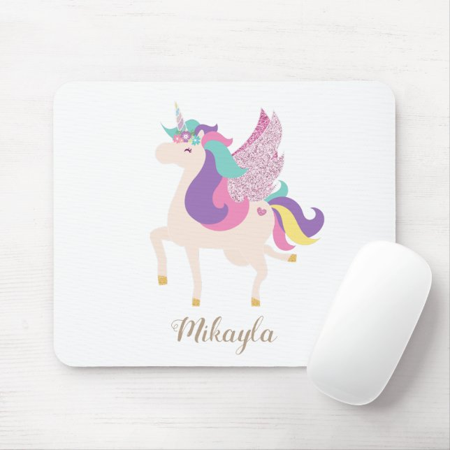 Rainbow Unicorn Niedlich Mousepad (Mit Mouse)