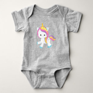Rainbow Unicorn, Niedliches Einhorn, Stern, Magisc Baby Strampler