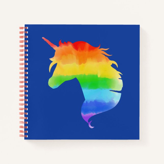 Rainbow Unicorn Notizbuch (Vorderseite)