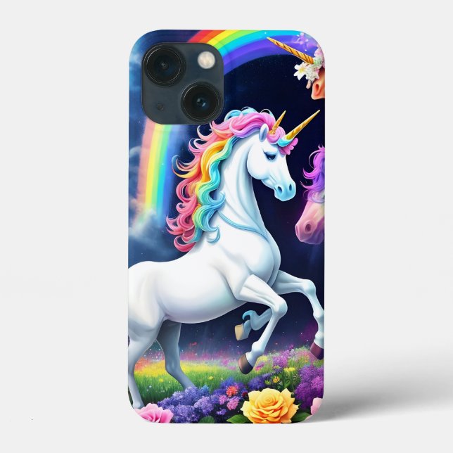 Rainbow Unicorn One Case-Mate iPhone Hülle (Rückseite)