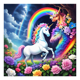 Rainbow Unicorn One Fotodruck
