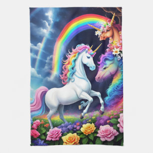 Rainbow Unicorn One Geschirrtuch