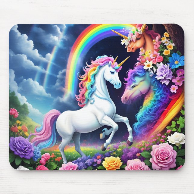 Rainbow Unicorn One Mousepad (Vorne)