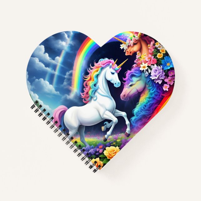 Rainbow Unicorn One Notizbuch (Vorderseite)