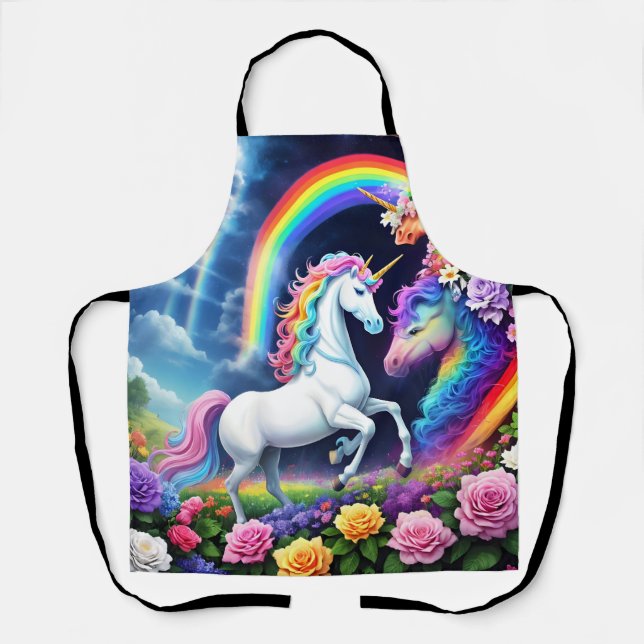 Rainbow Unicorn One Schürze (Vorderseite)