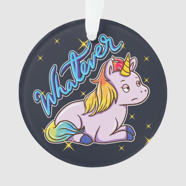 Rainbow Unicorn Ornament (Vorderseite)