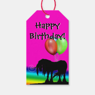 Rainbow Unicorn-Party Geschenkanhänger