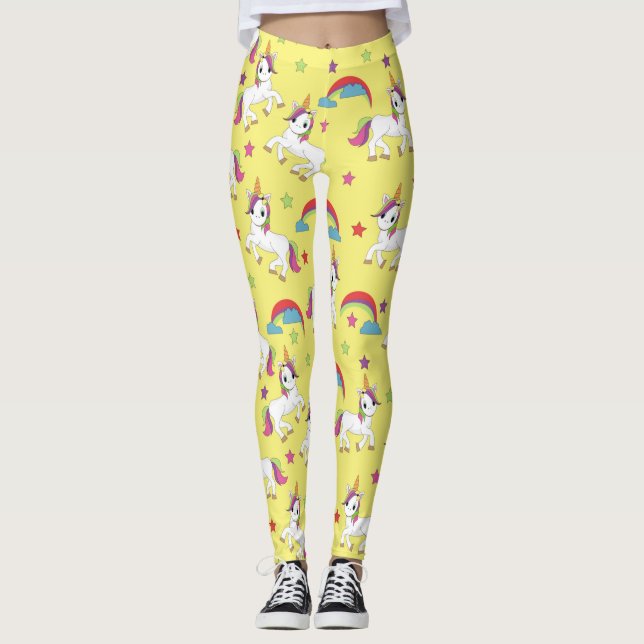 Rainbow Unicorn-Party Leggings (Vorderseite)