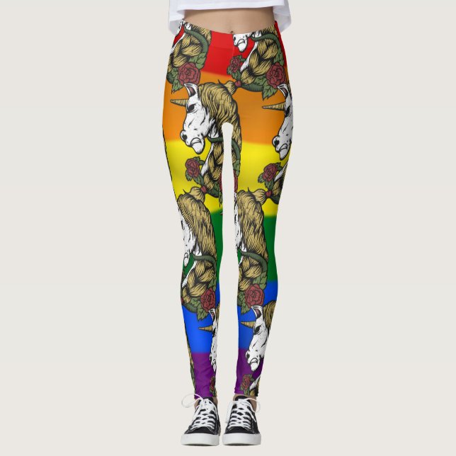 Rainbow Unicorn-Party Leggings (Vorderseite)