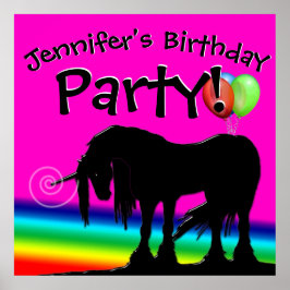 Rainbow Unicorn-Party Poster