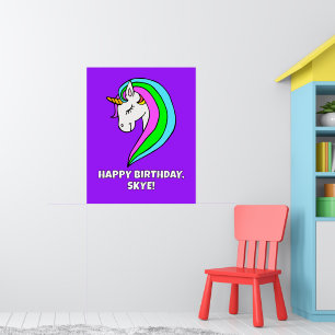Rainbow Unicorn-Party Poster