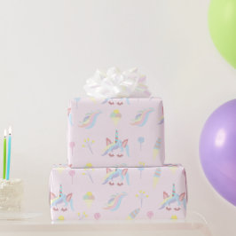 Rainbow Unicorn Pastel Niedlich Geschenkpapier