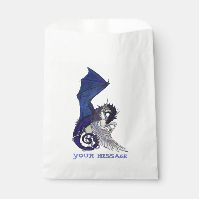 Rainbow Unicorn Pegasus Pferdepony Niedlich Geschenktütchen (Vorderseite)