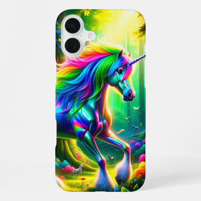 Rainbow Unicorn Phone Case iPhone Hülle (Rückseite)