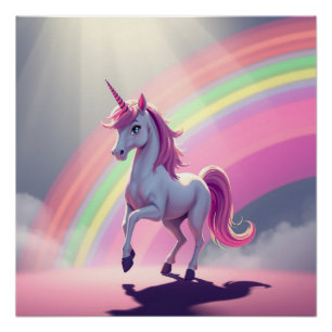 Rainbow Unicorn Poster