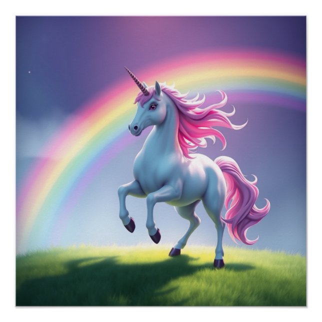 Rainbow Unicorn Poster (Vorderseite)
