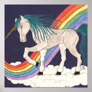 Rainbow Unicorn Poster