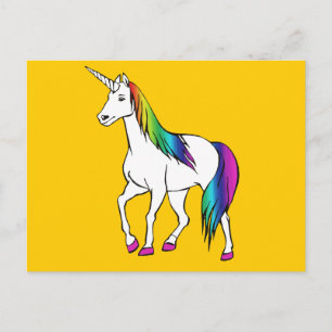 RAINBOW UNICORN POSTKARTE