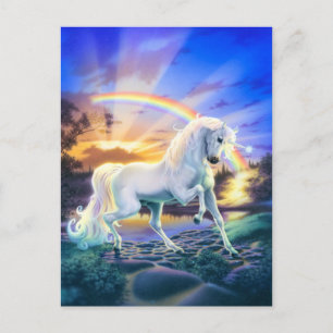 Rainbow Unicorn Postkarte