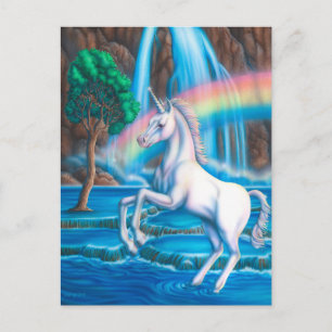 Rainbow Unicorn Postkarte