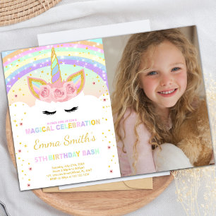 Rainbow Unicorn Postkarten mit Foto