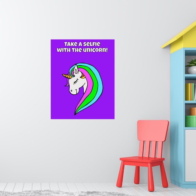 Rainbow Unicorn Selfie Station Poster (Kinderzimmer 1)