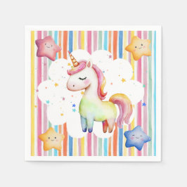 Rainbow Unicorn Serviette