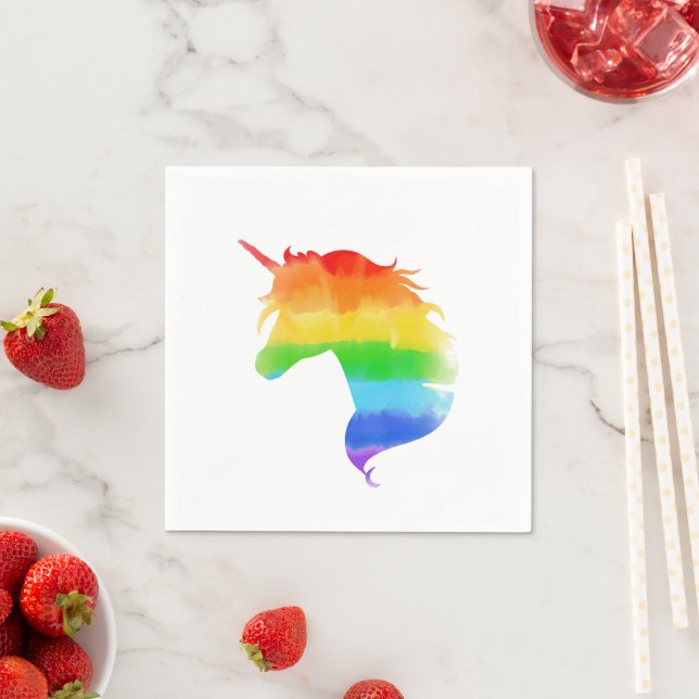 Rainbow Unicorn Serviette (Beispiel)