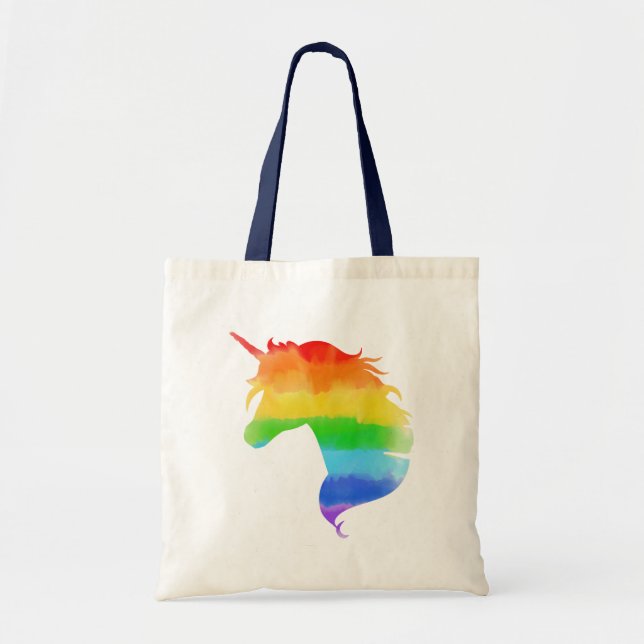 Rainbow Unicorn Tragetasche (Vorne)