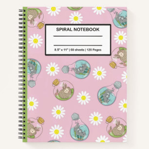 Rainbow Unicorn und Kawaii Animals Spiral Notebook Notizbuch