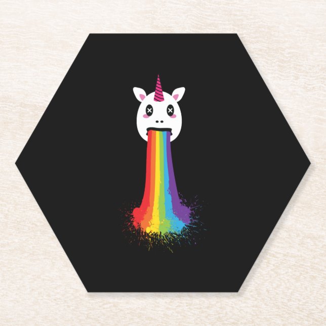 Rainbow Unicorn Untersetzer (Vorderseite)