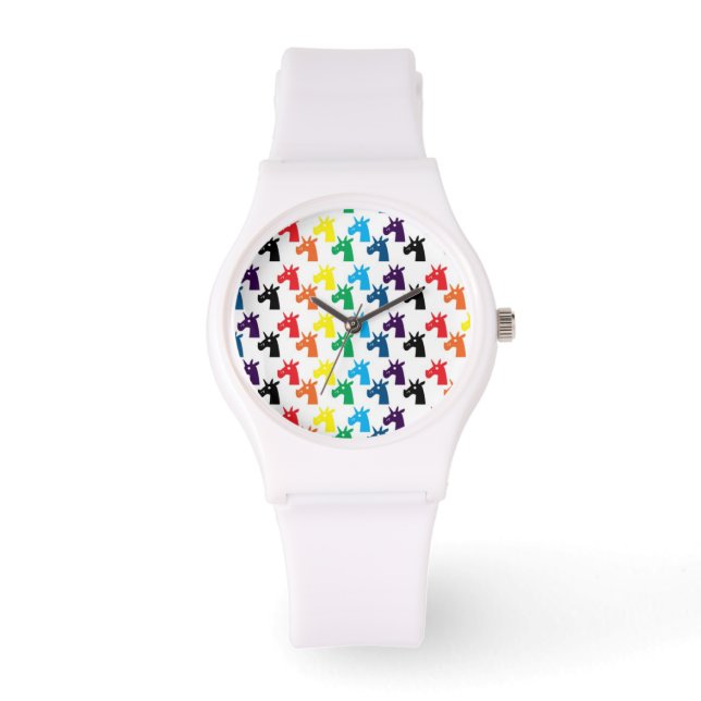 Rainbow Unicorn Watch Armbanduhr (Vorderseite)