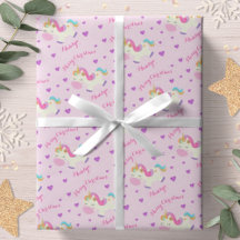 Rainbow Unicorn Weihnachtsfest Glitzer Pink