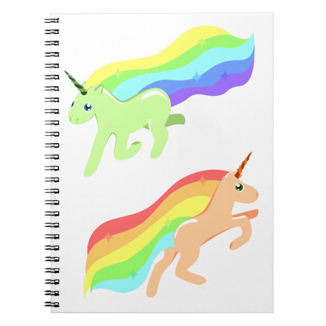 Rainbow Unicorns Notizblock (Vorderseite)