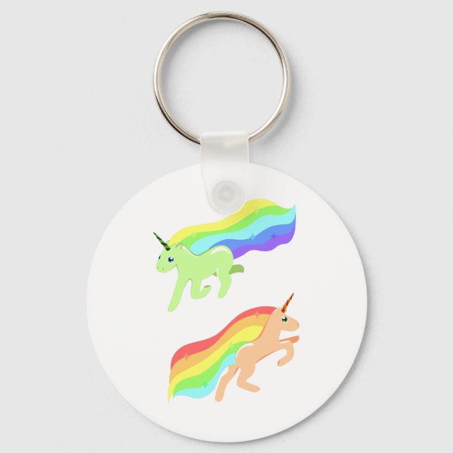Rainbow Unicorns Schlüsselanhänger (Vorderseite)