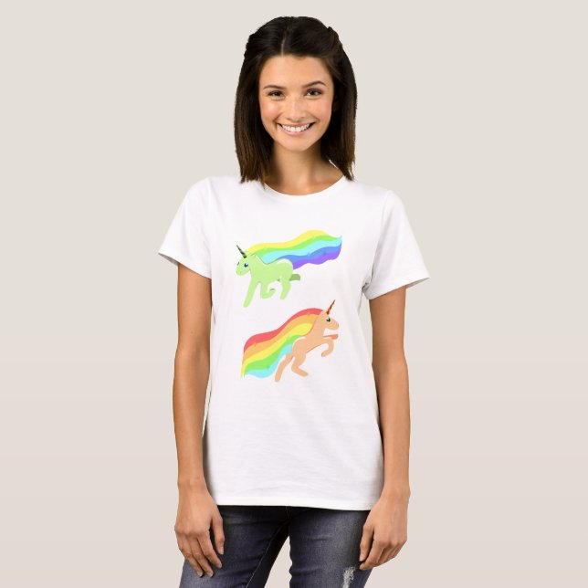 Rainbow Unicorns T-Shirt (Vorne ganz)