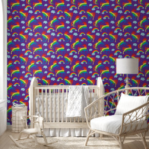 Rainbow Unicorns Tapete