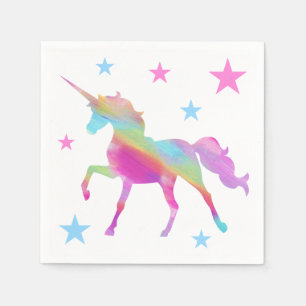 Rainbow Unicoron and Stars Paper Napkins Serviette