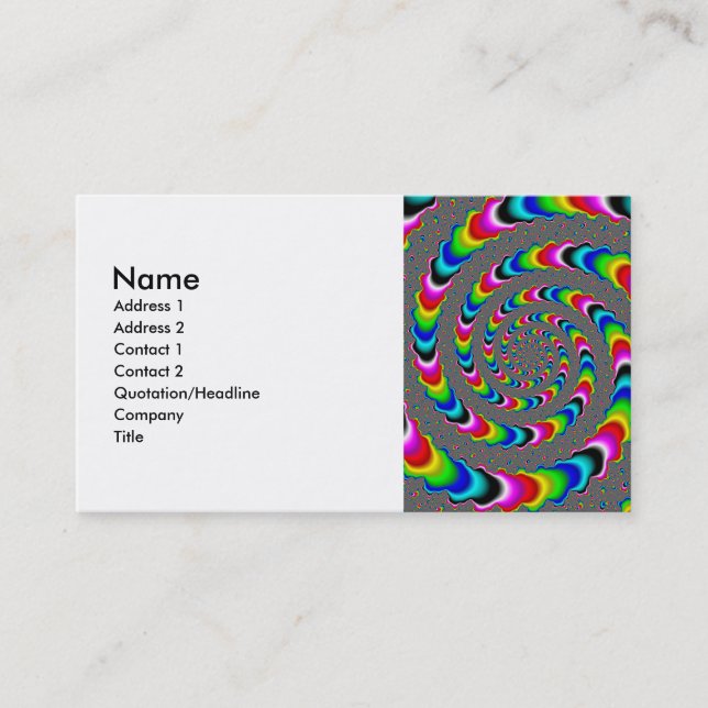Rainbow Universe - Fraktal Art Visitenkarte (Vorderseite)